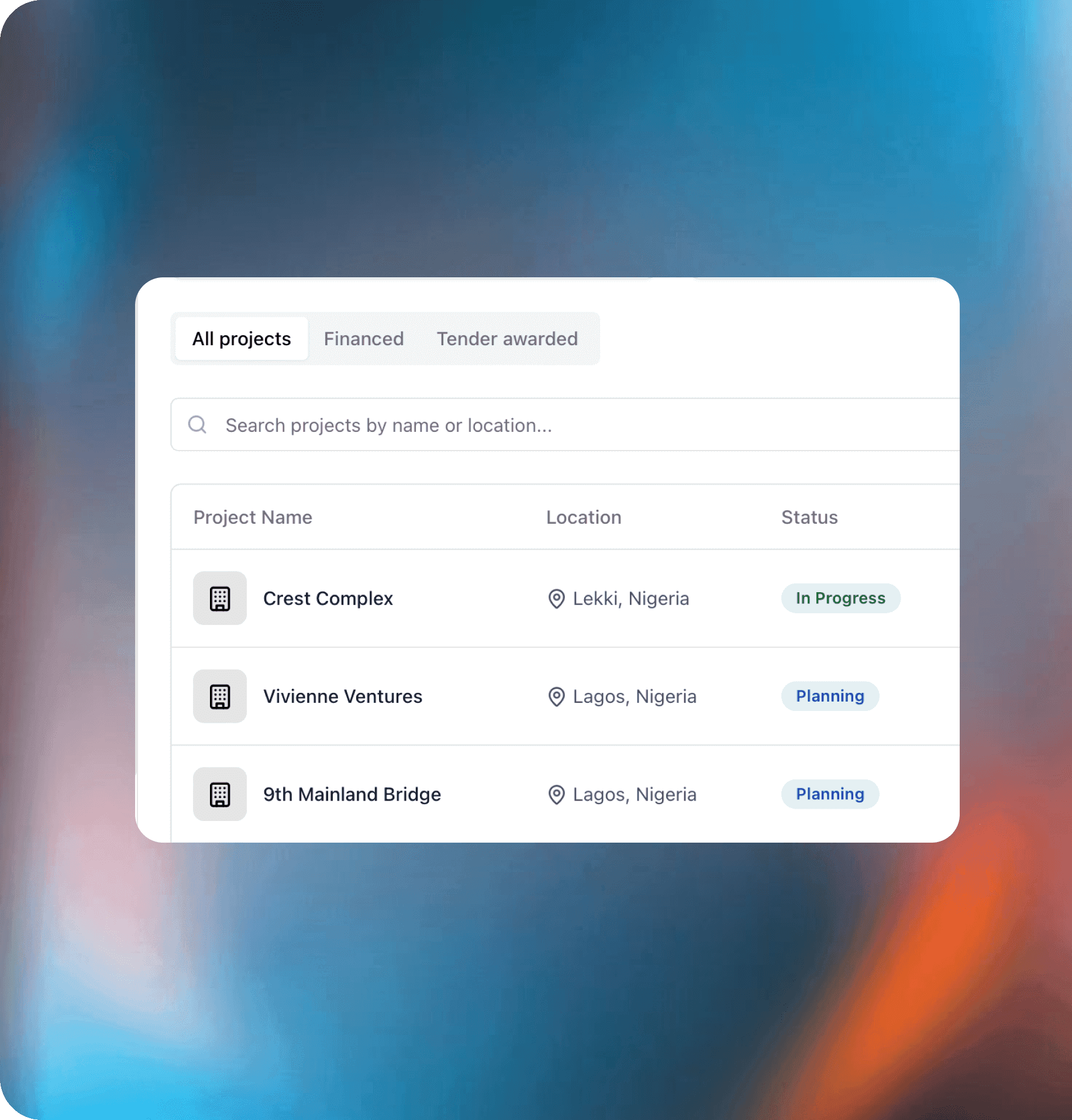 Financier Dashboard Interface