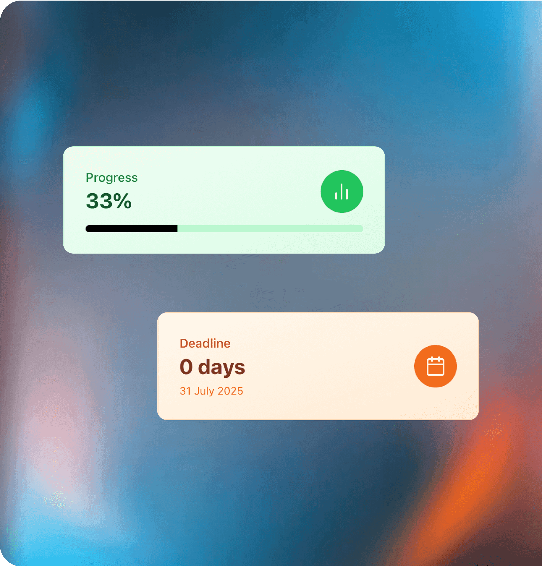 Progress tracking dashboard