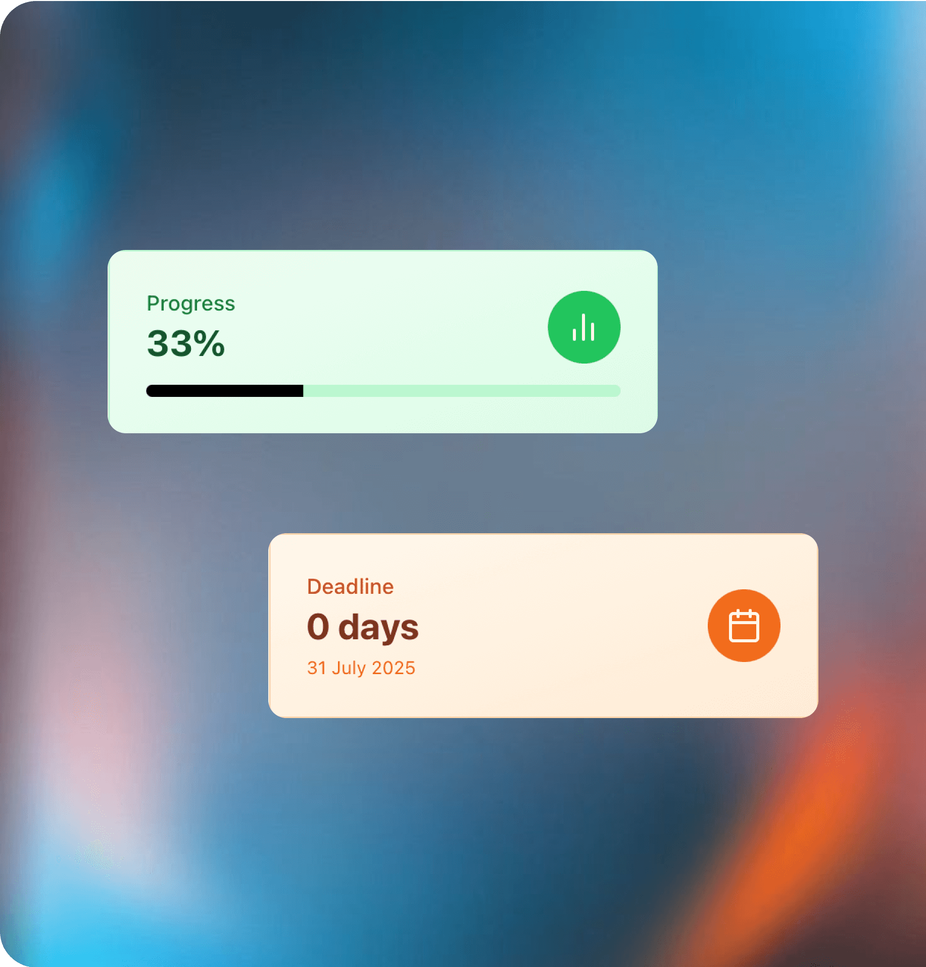 Progress tracking dashboard